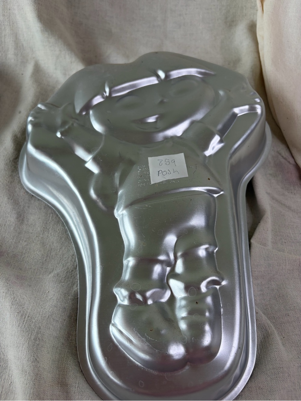 Vintage Silver Metal Character Cake Pan - Bunny Shape